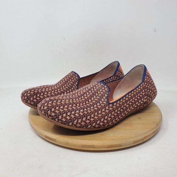Rothys Merino Wool Loafer Shoes Womens 7.5 Walnut Tweed Retired Slip On Flat - Picture 3 of 12